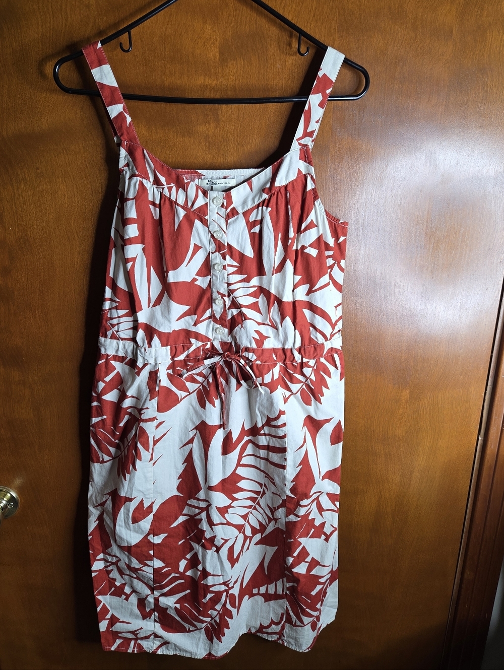 G.H. Bass & Co. Red and White Tropical Print Sundress